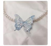 AMateschitz Lot de 30 écussons brodés papillon à paillettes - Appliqués à paillettes - Autocollants décoratifs en tissu - Pour t-shirts, jeans, vêtements, sacs - Rose #1