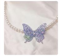 AMateschitz Lot de 30 écussons brodés papillon à paillettes - Appliqués à paillettes - Autocollants décoratifs en tissu - Pour t-shirt, jean, vêtements, sacs - Bleu #1