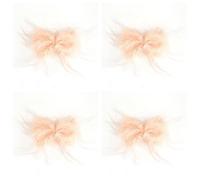 AMateschitz Lot de 8 nœuds de Noël en peluche - 10 x 15 cm - Pour couronne de Noël - Couleur chair