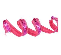 AMateschitz Ruban à paillettes - 12 mm de large - Multicolore - Plat à paillettes - Pour bricolage, artisanat, couture, vêtements, bijoux - Rose foncé - 25 m