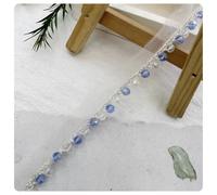 AMateschitz Ruban en dentelle perlée - 4 mm de large - Broderie - Perles - Bordure décorative en dentelle tressée - Bordure décorative pour bricolage, couture, artisanat, violet #1 1 mètre