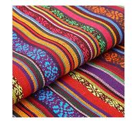 AMateschitz Tissus jacquard vintage Style ethnique Patchwork Tissus d'impression ethnique Tissu d'ameublement Motif floral exotique Tissus décoratifs au mètre, pour la décoration de la maison Couture