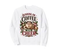 Amateur de café de Noël Qui Court sur du café Vintage Christmas Sweatshirt