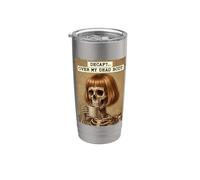 Amateur de café décaféiné Over My Dead Body Skeleton Gobelet isotherme en acier inoxydable double paroi