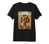 Amateur de café décaféiné Over My Dead Body Skeleton T-Shirt Haut de Gamme