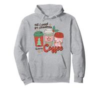 Amateur de café drôle Noël Tout ce Que Je Veux pour Maman enseignante de Noël Sweat à Capuche