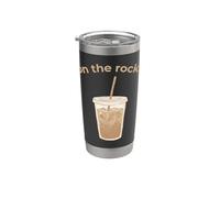 Amateur de café glacé sur les rochers Gobelet isotherme en acier inoxydable double paroi