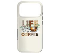 Amateur de café Mignon Disant Que la Vie Commence après Le Coque pour iPhone 17 Pro