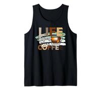 Amateur de café Mignon Disant Que la Vie Commence après Le Débardeur