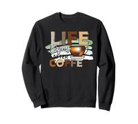 Amateur de café Mignon Disant Que la Vie Commence après Le Sweatshirt