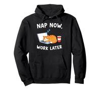 Amateur de café pour Ordinateur Portable Nap Now Work Later Cat Sweat à Capuche
