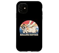 Amateur de Chiens américain Akita Rolling Fatties Pun Joke Coque pour iPhone 11