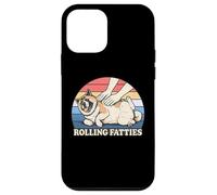 Amateur de Chiens américain Akita Rolling Fatties Pun Joke Coque pour iPhone 12 Mini