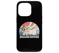 Amateur de Chiens américain Akita Rolling Fatties Pun Joke Coque pour iPhone 13 Pro