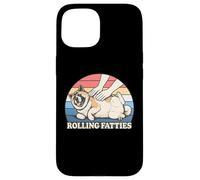 Amateur de Chiens américain Akita Rolling Fatties Pun Joke Coque pour iPhone 15