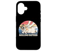 Amateur de Chiens américain Akita Rolling Fatties Pun Joke Coque pour iPhone 16