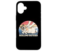 Amateur de Chiens américain Akita Rolling Fatties Pun Joke Coque pour iPhone 16 Plus