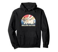 Amateur de Chiens américain Akita Rolling Fatties Pun Joke Sweat à Capuche