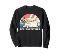Amateur de Chiens américain Akita Rolling Fatties Pun Joke Sweatshirt