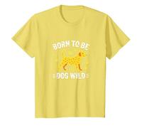 Amateur de Chiots Born to Be Dog Wild Paw Print T-Shirt, Enfant, Citron, 2 Ans