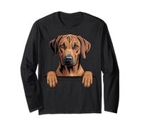 Amateur de Chiots et de Chiens Rhodesian Ridgeback Funny Peeking Pocket Manche Longue