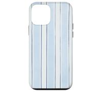 Amateur de couleurs aquarelle à rayures bleu glacial et ardoise Coque pour iPhone 12 mini