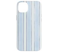 Amateur de couleurs aquarelle à rayures bleu glacial et ardoise Coque pour iPhone 14 Plus