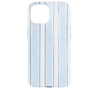 Amateur de couleurs aquarelle à rayures bleu glacial et ardoise Coque pour iPhone 15