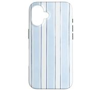 Amateur de couleurs aquarelle à rayures bleu glacial et ardoise Coque pour iPhone 16