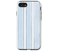 Amateur de couleurs aquarelle à rayures bleu glacial et ardoise Coque pour iPhone SE (2020) / 7 / 8