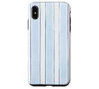 Amateur de couleurs aquarelle à rayures bleu glacial et ardoise Coque pour iPhone XS Max