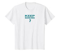 Amateur de danse motivant Keep Dancing Foot T-Shirt, Enfant, Blanc, 3 ans