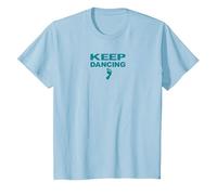 Amateur de danse motivant Keep Dancing Foot T-Shirt, Enfant, Bleu Céleste, 3 ans