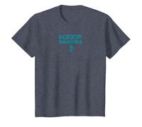 Amateur de danse motivant Keep Dancing Foot T-Shirt, Enfant, Bleu Chiné, 3 ans