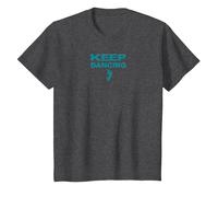 Amateur de danse motivant Keep Dancing Foot T-Shirt, Enfant, Chiné Foncé, 3 ans