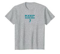 Amateur de danse motivant Keep Dancing Foot T-Shirt, Enfant, Gris Chiné, 3 ans