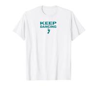 Amateur de danse motivant Keep Dancing Foot T-Shirt, Homme, Blanc, 3XL