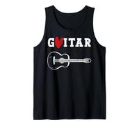 Amateur de Guitares Grunge Vintage, Style rétro Rock Vieilli Débardeur