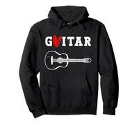 Amateur de Guitares Grunge Vintage, Style rétro Rock Vieilli Sweat à Capuche