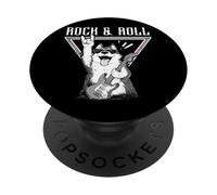 Amateur de Guitares Rock and Roll Cool Dog PopSockets PopGrip Adhésif