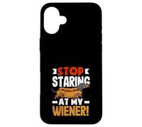 Amateur de Hot Dogs, arrête de Regarder ma Wiener Coque pour iPhone 16 Plus