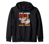 Amateur de Hot Dogs, Ici pour Les Hot Dogs et la bière Sweat à Capuche