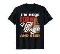 Amateur de Hot Dogs, Ici pour Les Hot Dogs et la bière T-Shirt