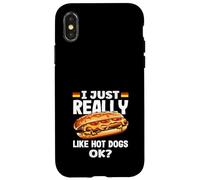Amateur de hot dogs, j'aime vraiment les hot dogs Ok Coque pour iPhone X/XS
