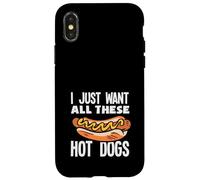 Amateur de hot dogs, je veux juste tous ces hot dogs Coque pour iPhone X/XS