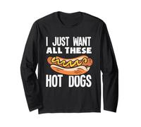 Amateur de hot dogs, je veux juste tous ces hot dogs Manche Longue