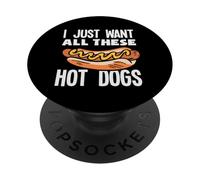 Amateur de hot dogs, je veux juste tous ces hot dogs PopSockets PopGrip Adhésif
