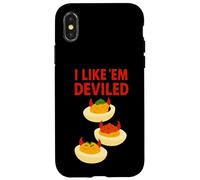 Amateur de jeux de mots aux œufs farfelus, je les aime bien, Deviled, Food Jokes Coque pour iPhone X/XS