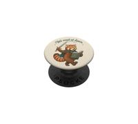 Amateur de Livres fantastiques lisant Red Panda à l'aube PopSockets PopGrip Adhésif