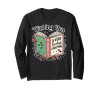 Amateur de Livres, Je Vous Souhaite Un t-Shirt de Noël livresque Manche Longue